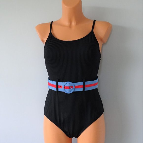 Jessica Simpson Other - Jessica Simpson NWT 1 Piece Ribbed Belted Swimsuit